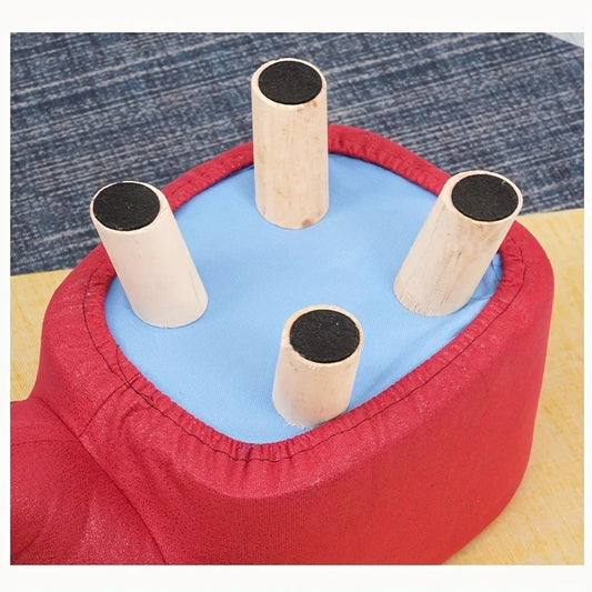 1 Elephant Stool Children's Animal Stool Cute and Creative Elephant Stool Solid Wood Technology Cloth Perfect for Living Room