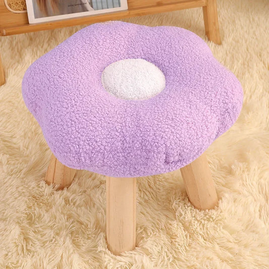 Creative Flower Low Stool Comfortable Sofa Stool Children Seat Stools Bedroom Cute Shoe Changing Stools for Living Room